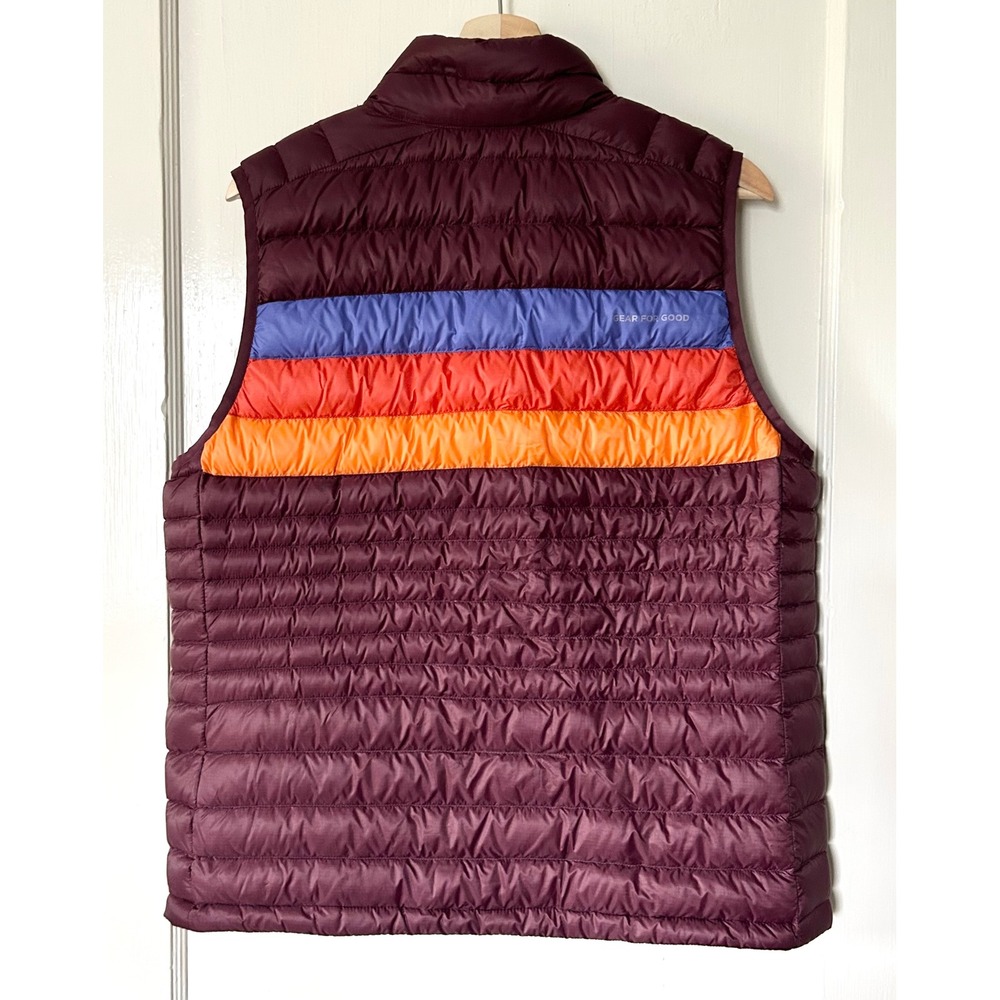 Cotopaxi Women's Fuego Down Puffer Vest Multi Wine L Outdoors Fall Gorpcore - Picture 3 of 6